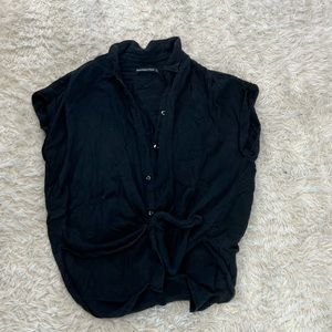 Abercrombie & Fitch black button up blouse